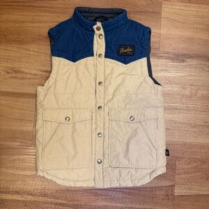 Howler Brothers Youth Kids Large Rounders Vest Blue/Tan